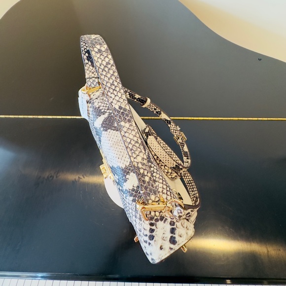 NWT RARE Luxury Authentic Michael Kors Astrid Python Embossed Leather Bag - Picture 11 of 17